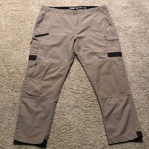 Men's Tactical Stretch Cargo Pants in Khaki Beige- Durable Multi-Pocket Workwear